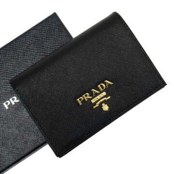 Prada Fold Long Wallet Nero Black Saffiano Leather - Picture 1 of 3